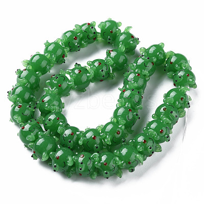 Handmade Bumpy Lampwork Beads Strands LAMP-T007-17A-1