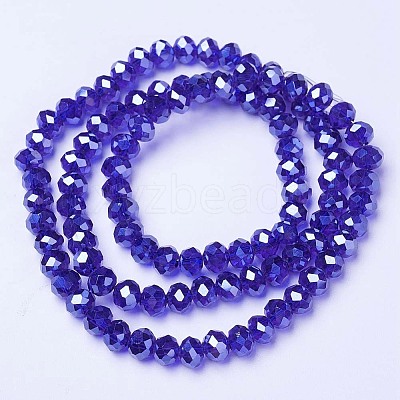 Electroplate Glass Beads Strands EGLA-A034-T2mm-A11-1