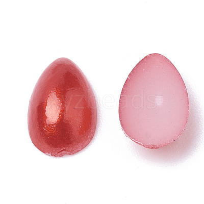 ABS Plastic Imitation Pearl Cabochons SACR-R749-8x5mm-Z1-1