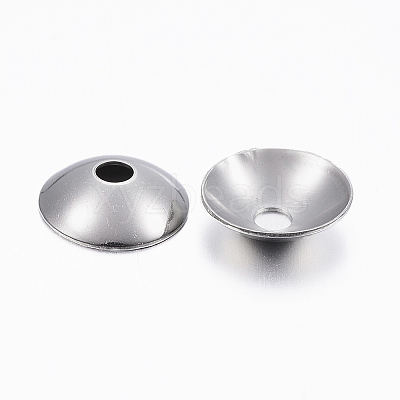Non-Tarnish 201 Stainless Steel Bead Caps X-STAS-H376-123-1