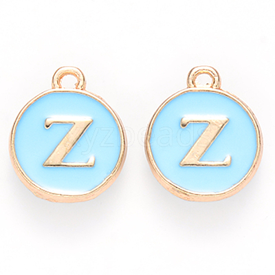 Golden Plated Alloy Enamel Charms ENAM-S118-04Z-1