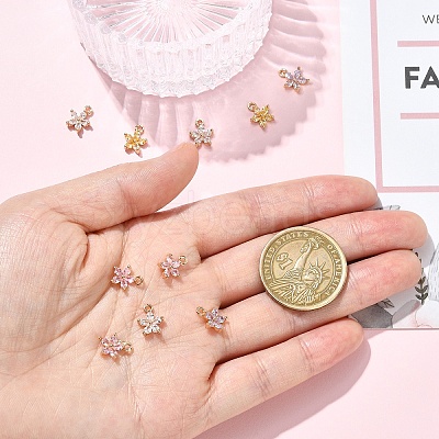 10Pcs Brass Charms KK-YW0004-05-1
