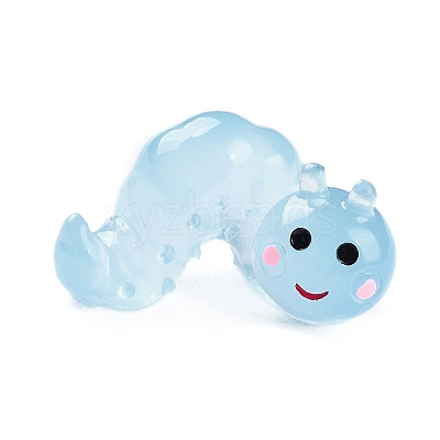 Luminous Resin Worm Ornament DJEW-R011-01B-01-1