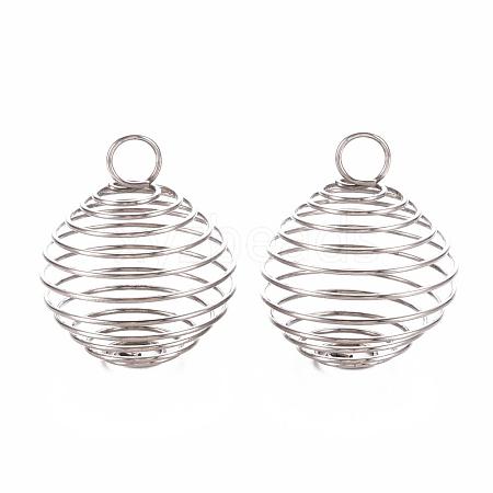 Non-Tarnish 304 Stainless Steel Wire Pendants STAS-ZX013-22-20mm-P-1