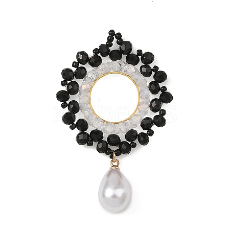 Glass & Brass Pendants PALLOY-MZ01381-01-1