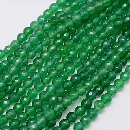 Natural Agate Beads Strands G-G580-6mm-23-1