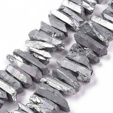 Natural Quartz Crystal Points Beads Strands G-K181-B13-1