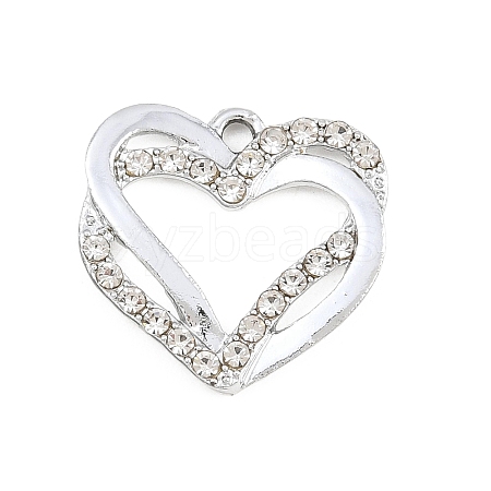 Alloy Rhinestone Pendants RB-CBA332B-04B-P-1