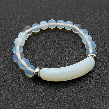 Opalite Bead Stretch Bracelets for Women Men MZ7269-02-1