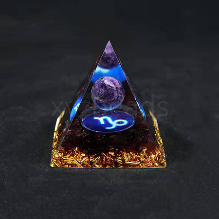 Resin Orgonite Pyramid Home Display Decorations G-PW0004-57E-1