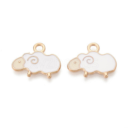 Alloy Enamel Pendants ENAM-R059-08A-RS-1