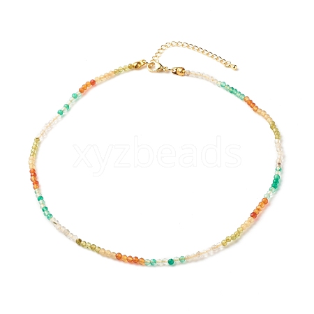 Natural Mixed Gemstone Beaded Necklace for Women NJEW-JN03780-1