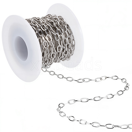 5M Stainless Steel Textured Cable Chains CHS-BM0001-08-1