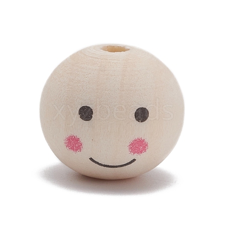 Wood European Beads WOOD-WH0022-03A-1