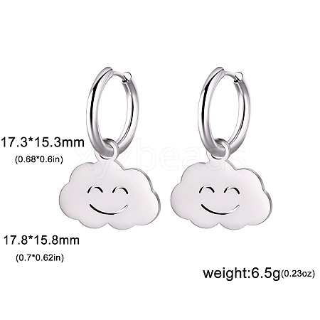 304 Stainless Steel Hoop Earrings FS-WG6A0FB-01-1