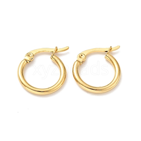 PVD Vacuum Plating 201 Stainless Steel Hoop Earrings for Women LS-EJEW-G260-02E-G-1