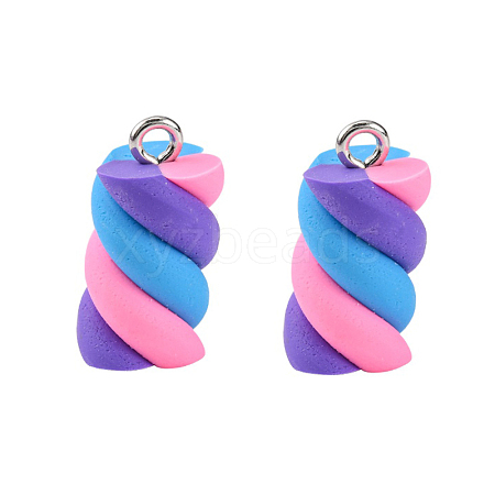 Handmade Polymer Clay Charms X-CLAY-T016-83M-1