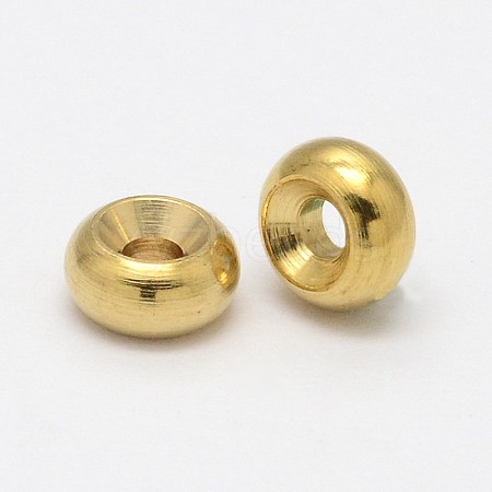 Rondelle Brass Spacer Beads X-KK-O088-D-1