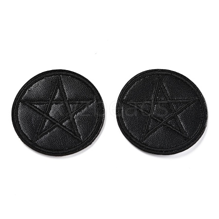 Computerized Embroidery Imitation Leather Self Adhesive Patches DIY-G031-01F-1