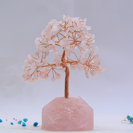 Natural Rose Quartz Display Decoration TREE-PW0001-28A-1