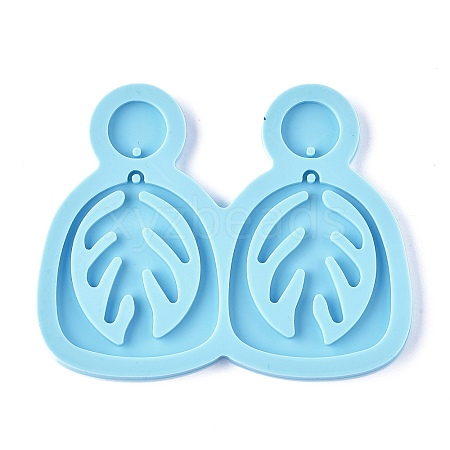DIY Leaf Dangle Stud Earrings Silicone Molds DIY-I037-01C-1