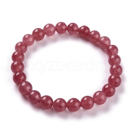 Dyed Natural Jade Beads Stretch Bracelets BJEW-J183-B-07-1