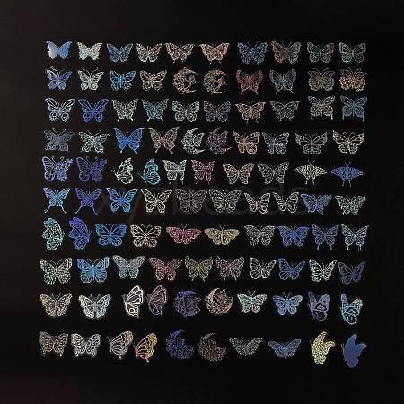 Butterfly PET Waterproof Laser Stickers Sets STIC-P002-02-1