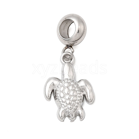 304 Stainless Steel Sea Animal European Dangle Charms X-STAS-D153-04A-P-1