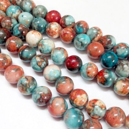 Synthetic Fossil Beads Strands G-L028-10mm-05-1