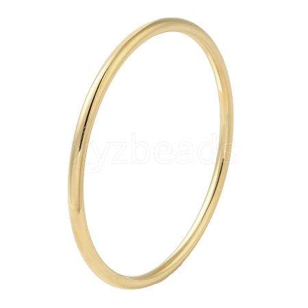 Ion Plating(IP) 304 Stainless Steel Simple Roung Ring Bangles for Women BJEW-F461-01G-G-1
