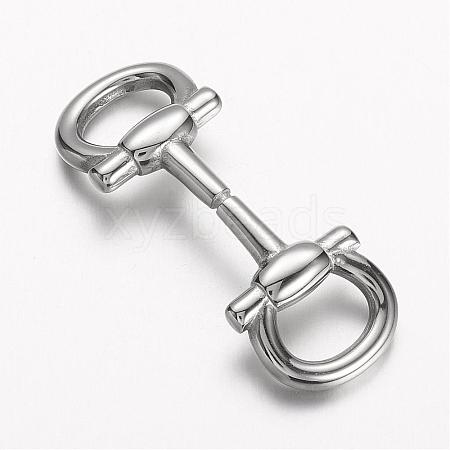 Tarnish Resistant 304 Stainless Steel Clasps STAS-D166-102P-1