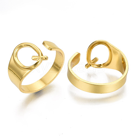 Alloy Cuff Finger Rings X-RJEW-S038-195Q-G-NR-1