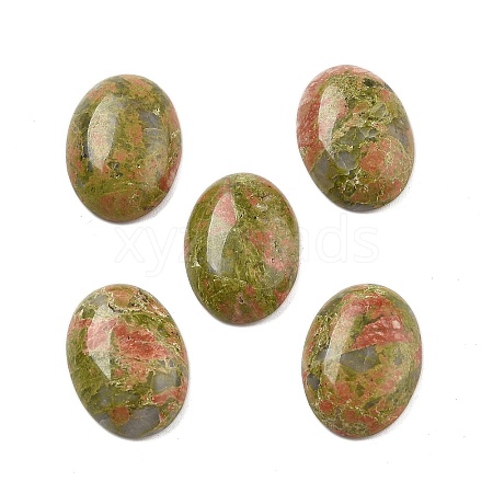 Natural Unakite Cabochons G-C115-01A-45-1