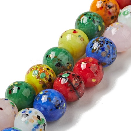 Handmade Lampwork Beads Strand LAMP-C008-02D-1
