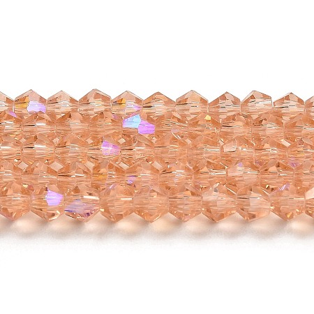 Transparent Electroplate Glass Beads Strands EGLA-A039-T3mm-L15-1