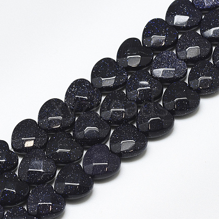 Synthetic Blue Goldstone Beads Strands G-S357-E01-19-1