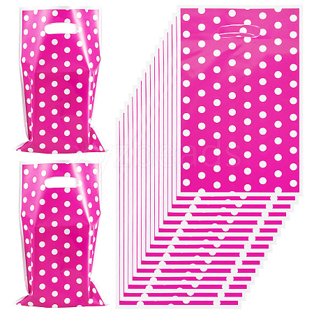 Polka Dot PET Plastic Packing Bags with Die Cut Hole Handle ABAG-TADJ0002-001E-1