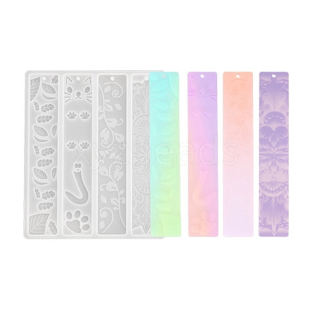 Rectangle DIY Bookmark Silicone Molds DIY-G113-01B-1