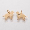 304 Stainless Steel Puppy Pendants STAS-Q201-T464G-2