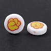 Opaque Printed Acrylic Beads SACR-F004-01A-5