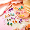 32Pcs 16 Style Spray Painted Iron Stud Earring Findings FIND-TA0001-87-7
