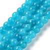 Dyed Natural Malaysia Jade Beads Strands G-G021-02A-02-1