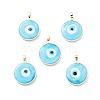 Handmade Evil Eye Lampwork Pendants LAMP-F031-03G-05-1