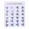 Tarnish Resistant 304 Stainless Steel Stud Earrings EJEW-H368-31P-3