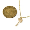 Brass Cubic Zirconia Charms Necklace for Women NJEW-JN04926-3
