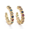 Brass Micro Pave Cubic Zirconia Cuff Earrings ZIRC-H109-06G-6