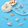 100Pcs 10 Styles Tibetan Style Alloy Charms TIBEP-CJ0003-18-5