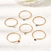 304 Stainless Steel Rhinestone Finger Rings for Women SA-CBAB767-26C-G-1