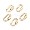 Brass Screw Carabiner Lock Charms X-ZIRC-G160-11G-1