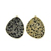 Natural Dalmatian Jasper Pendants G-E526-02A-1